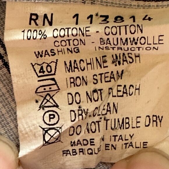 Billy Reid Gray Blue Plaid Roll Tab Sleeve Button Up Cotton Shirt Mens XL - Picture 11 of 11